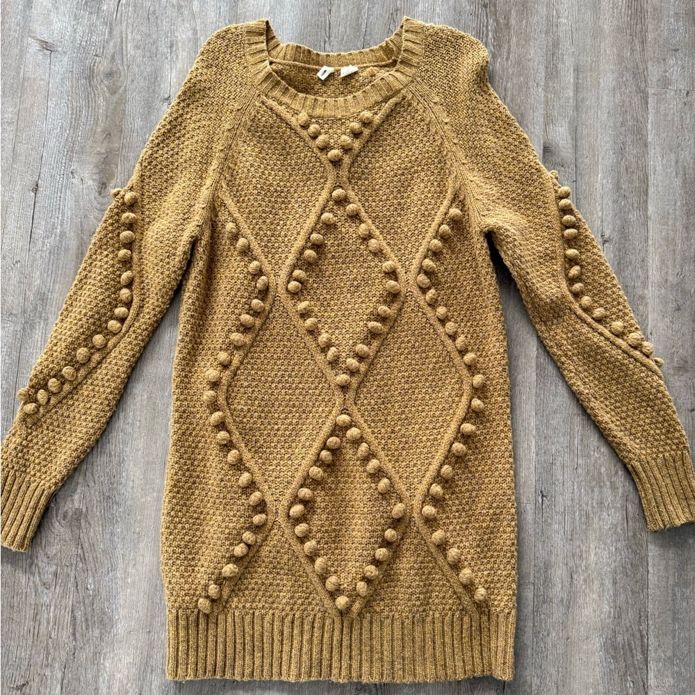 Anthropologie Moth Wool Blend Pom Pom Sweater